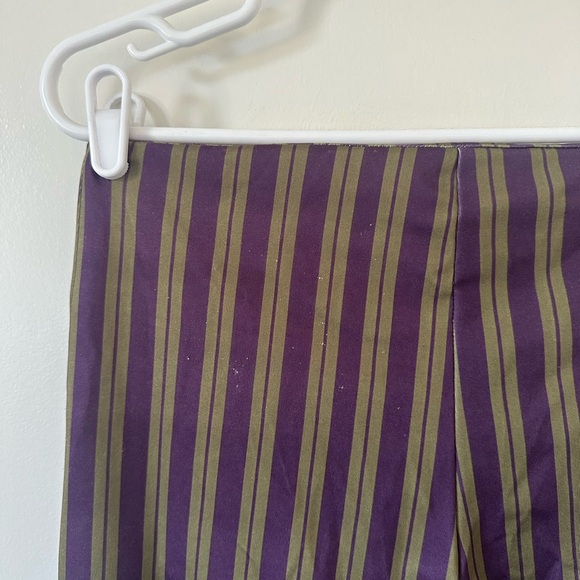 Basic Pleasure Mode Tabby Striped Bootcut Pants in Brown and Green - M - Picture 8 of 15